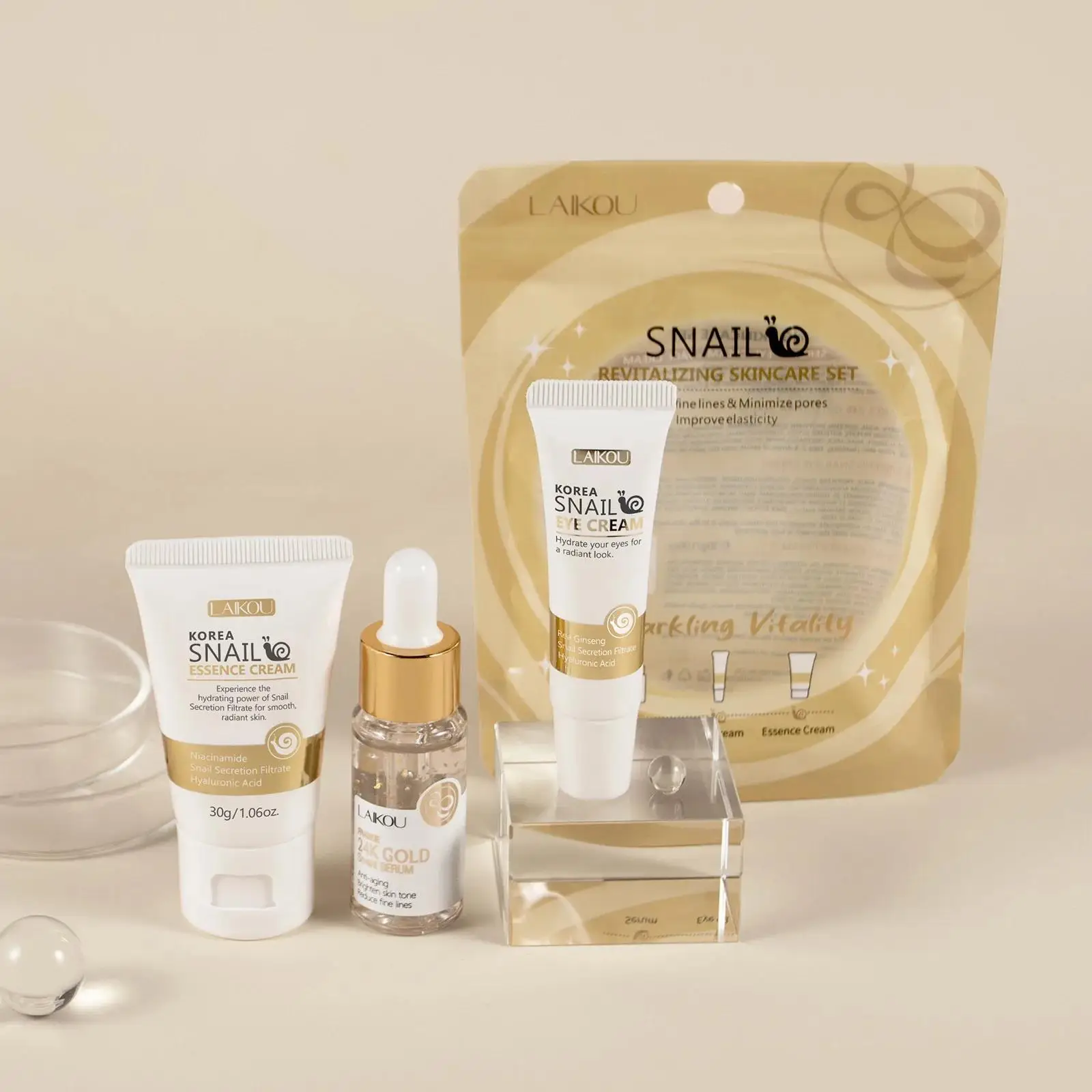 24K Gold Snail Repair Serum Ey - огляд і ціна Luxury Skincare Line